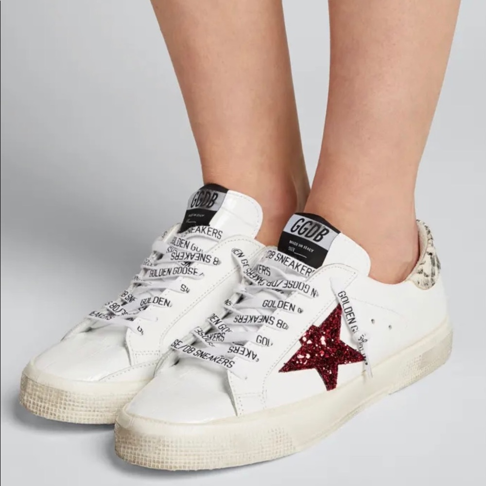 Golden Goose Glitter Star Sneakers Size 37